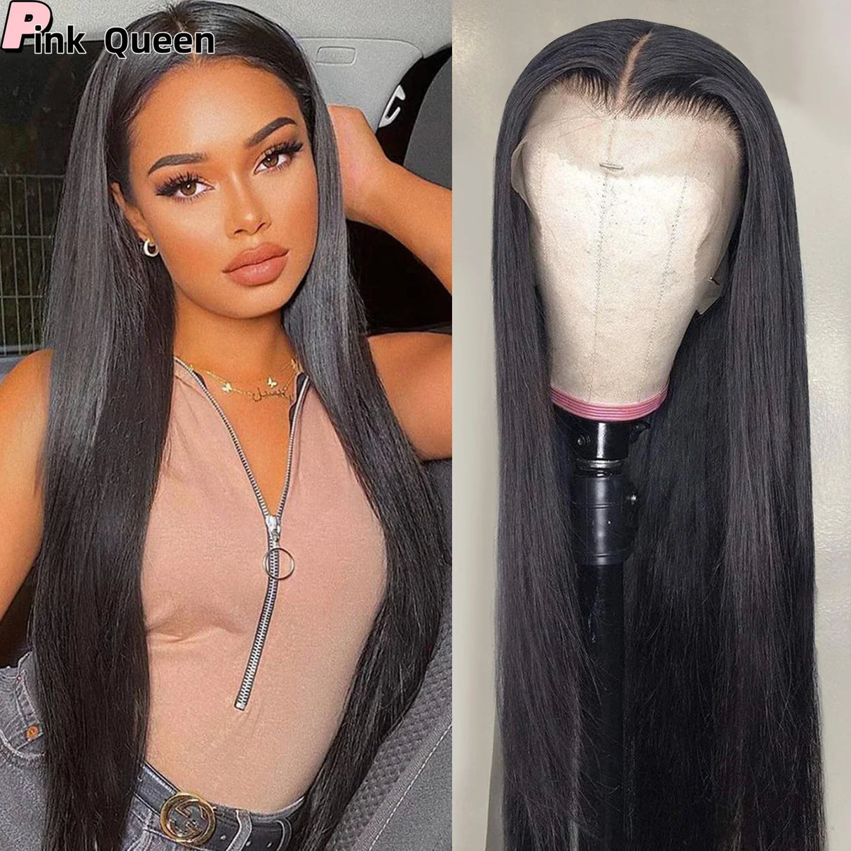 Bombshell Black * Synthetic Hair Front Lace Wig