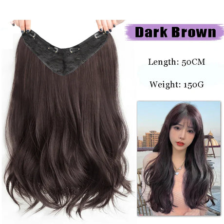 As-Part Synthetic Clip In Hair Extension Long Thick