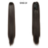Synthetic Long Wavy Claw Clip On Ponytail Drawstring