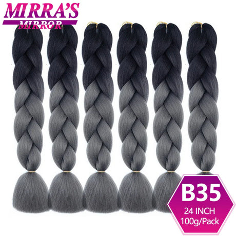 Jumbo Ombre Braids - Black, Brown, Blue, Pink