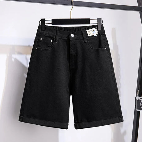 Women' Five-Point Denim Shorts Hip Summer High-Waist