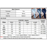 White Blue Stretchy Flare Jean Women 5Xl High