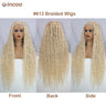 Blonde Bohemian Box Braids Wigs Full Lace Front