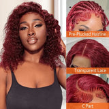 Deep Curly J Bob Wigs Human Hair Water