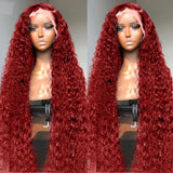 Burgundy Hd Lace Front Wig Human Hair