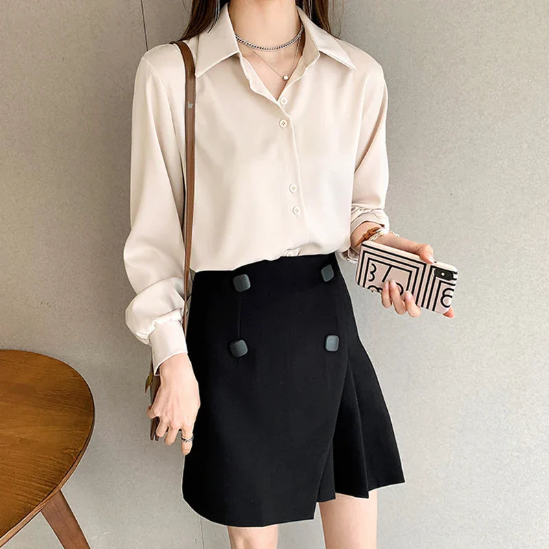 Shirts Spring Summer Fashion Female Long Sleeve Loose