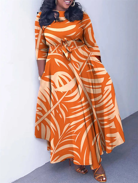 Wmstar Women Dress Printed Fashion Maxi Dresses Long
