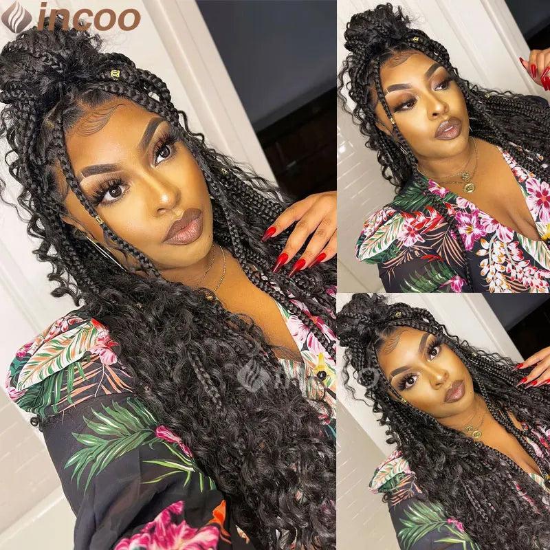 Boho Box Braided Wigs Double Lace Front Goddess