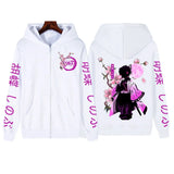 Kochou Shinobu Women Zip Hoodies Winter Autumn Casual