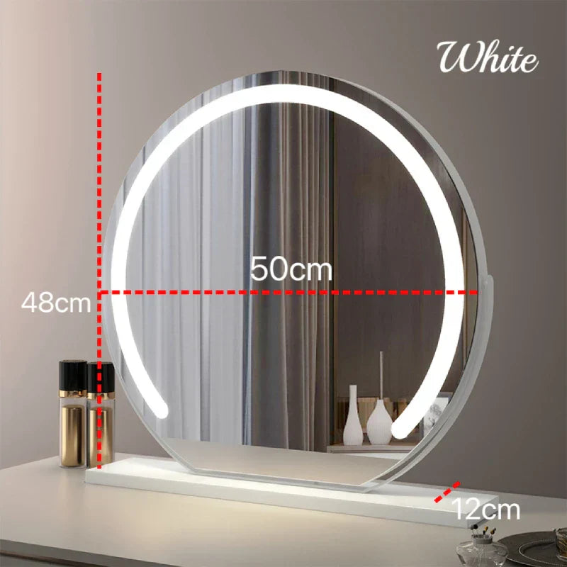 LED Round Vanity Mirror with 10X Magnification