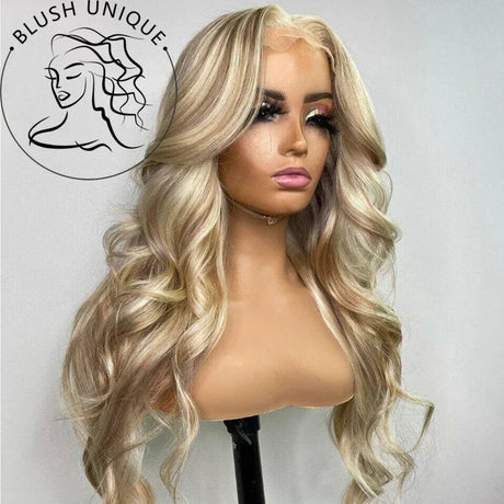 Ash Honey Blonde Lace Front Wig X Synthetic