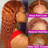 Ginger Orange 13X6 Curly Lace Front Wigs