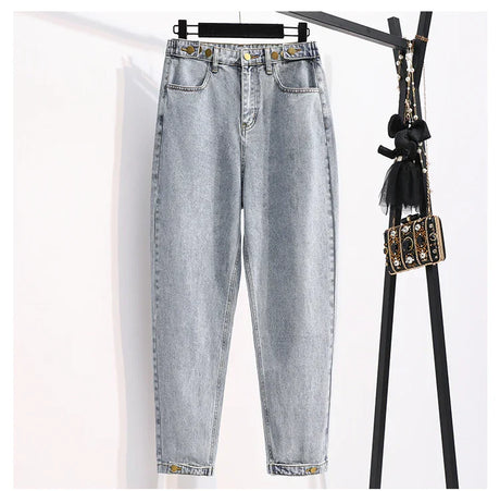 New Autumn Jeans For Women High Waist Buttons