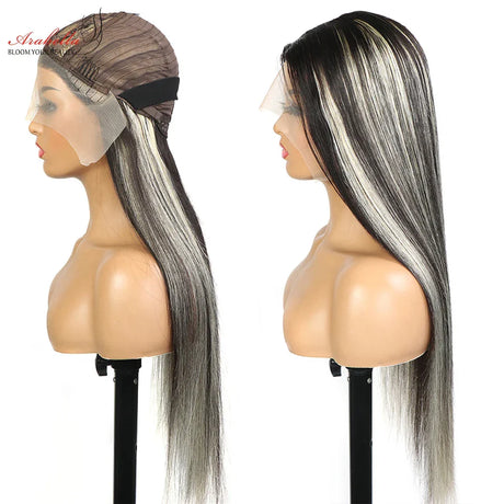 Blonde Hair Mix With Natural Black Hair Wig