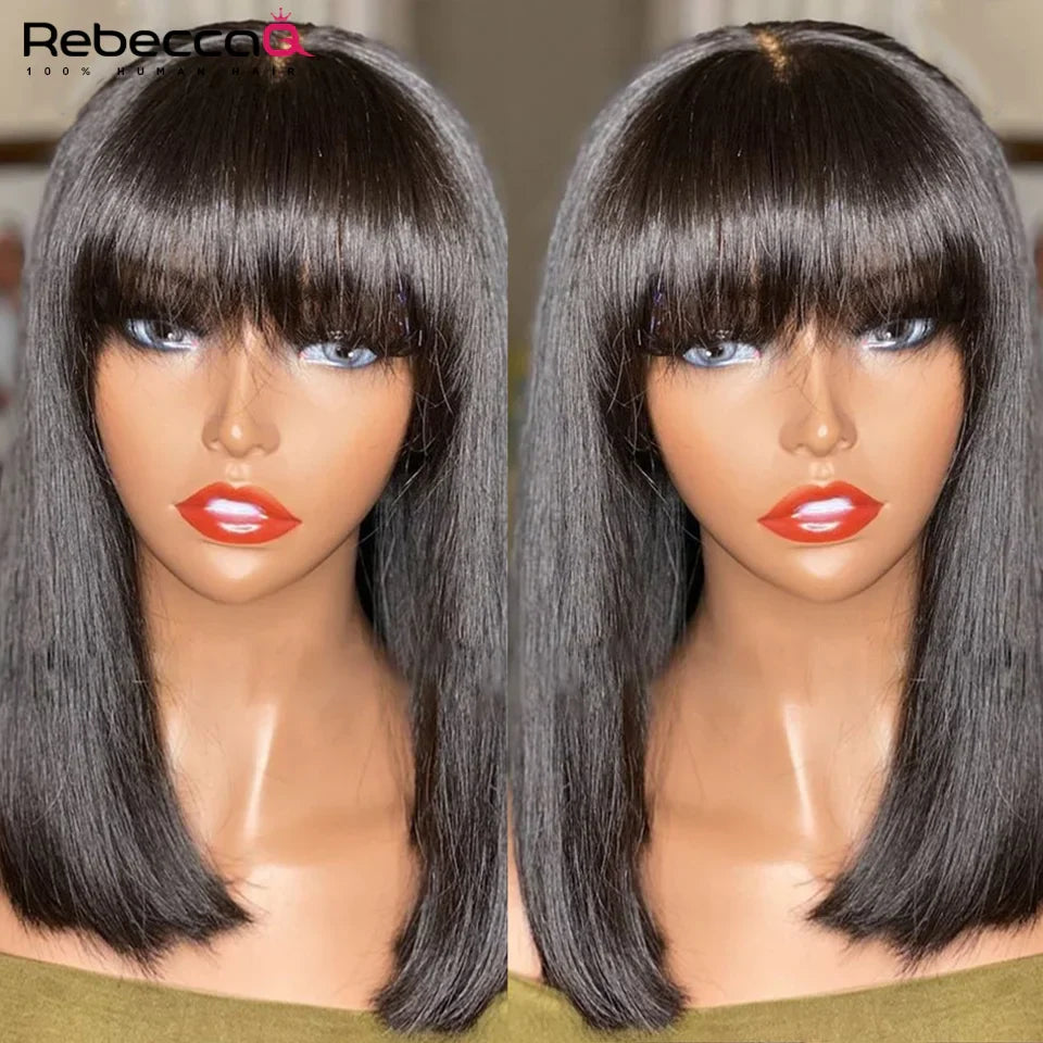 Brown Bob Bob Wig Wear And Go Short