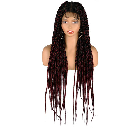 Synthetic Large Box Braided Wigs Jumbo Knotless Full