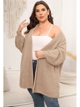 Plus Autumn Winter Midi Knitted Cardigan Women Korean