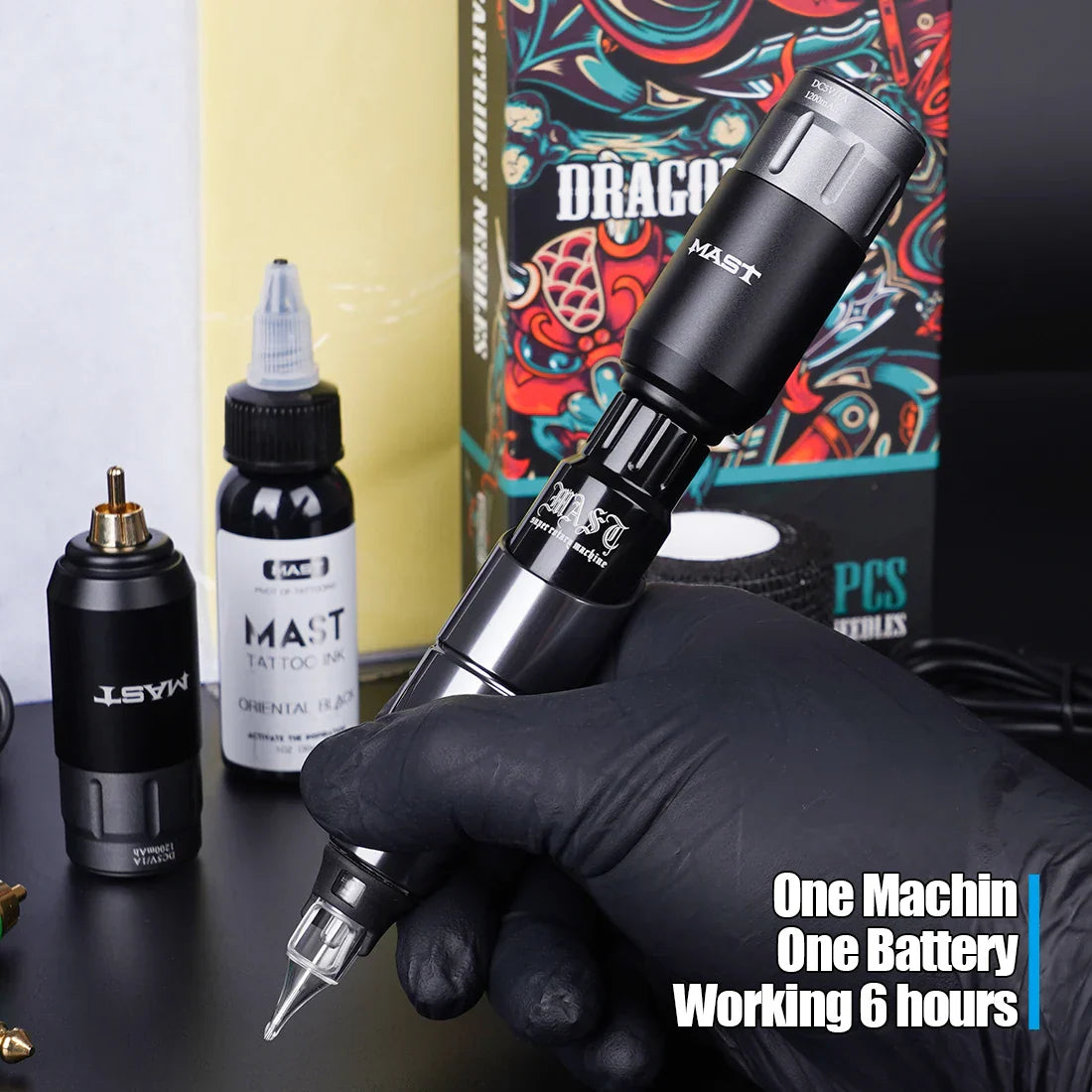 Mast Tattoo Kit Tattoo Machine Pen Battery