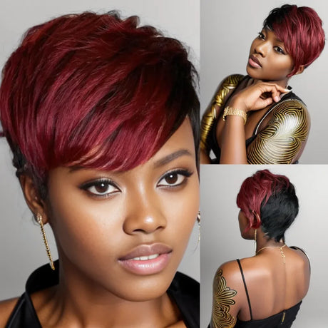 Wigera Highlight Synthetic Pixie Cut Wigs Short Hairstyles