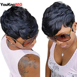 Glueless Pixie Cut Brazilian Remy Wig