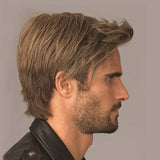 Suq Men'S Short Wig Synthetic Hair Smooth Natural