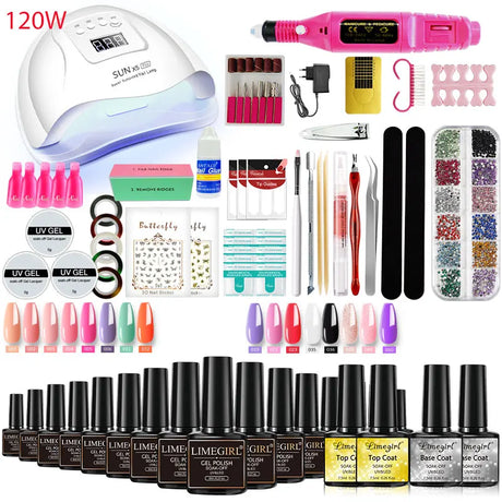 Nail Art Acrylic Nail Polish Set With Uv