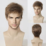 Bob Pixie Cut Wig For Men Light Brown