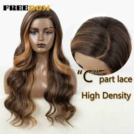 Freedom Synthetic Lace Front Wigs For Women C