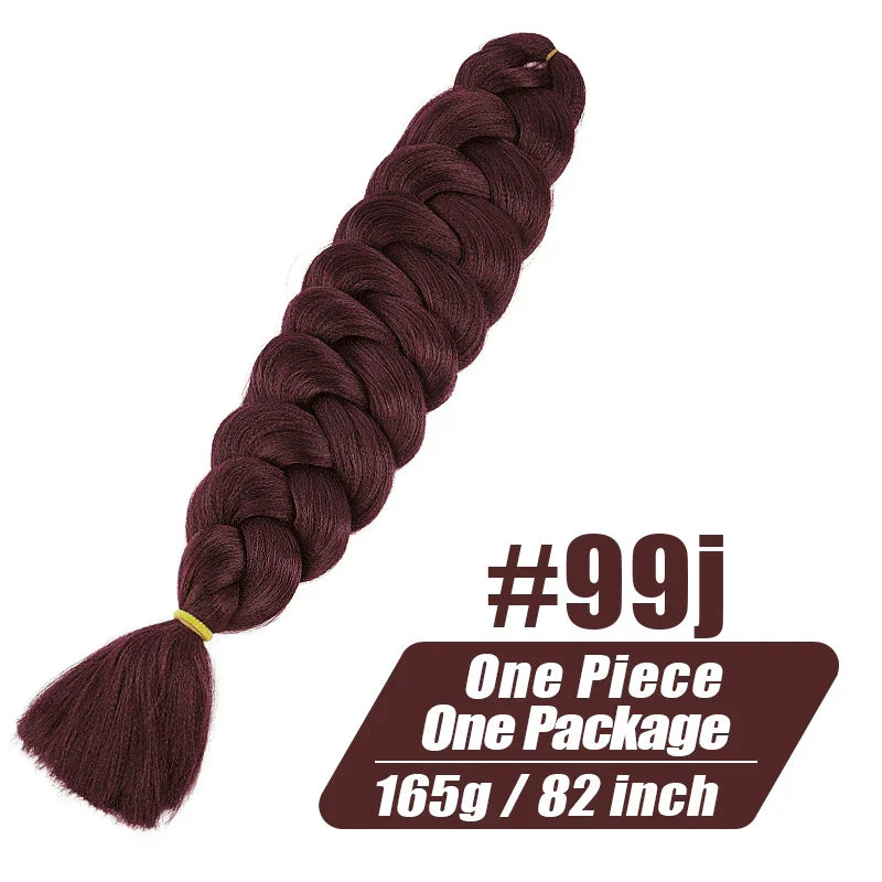 Wigundle Jumbo Braids Crochet Hair Extensions Synthetic Braiding