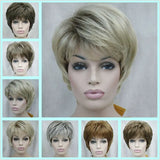 Color Ladies Straight Women Short Brown Blonde Grey