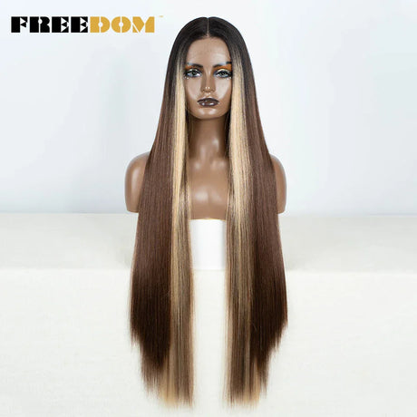 Freedom Synthetic Lace Frontal Wig For Women Long