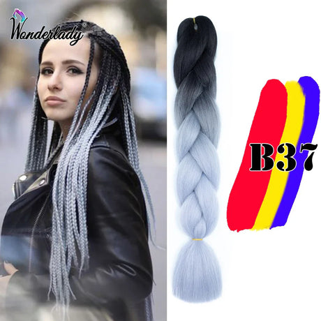 Wonderlady Color Long Colored Braiding Hair Jumbo Braids