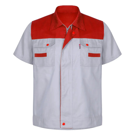 Men Women Short Sleeve Work Coat Workshop Shirts