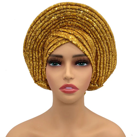 New Sequins Turban Cap For Women Ready To