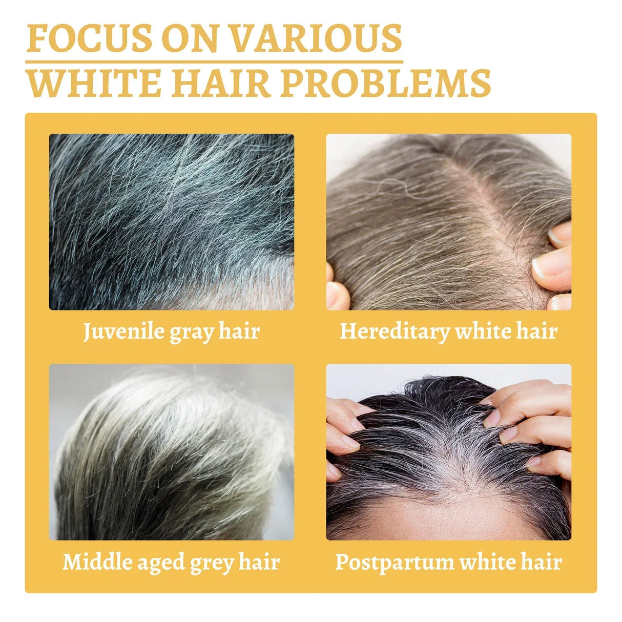 Gray White Hair Treatment Serum White To Black