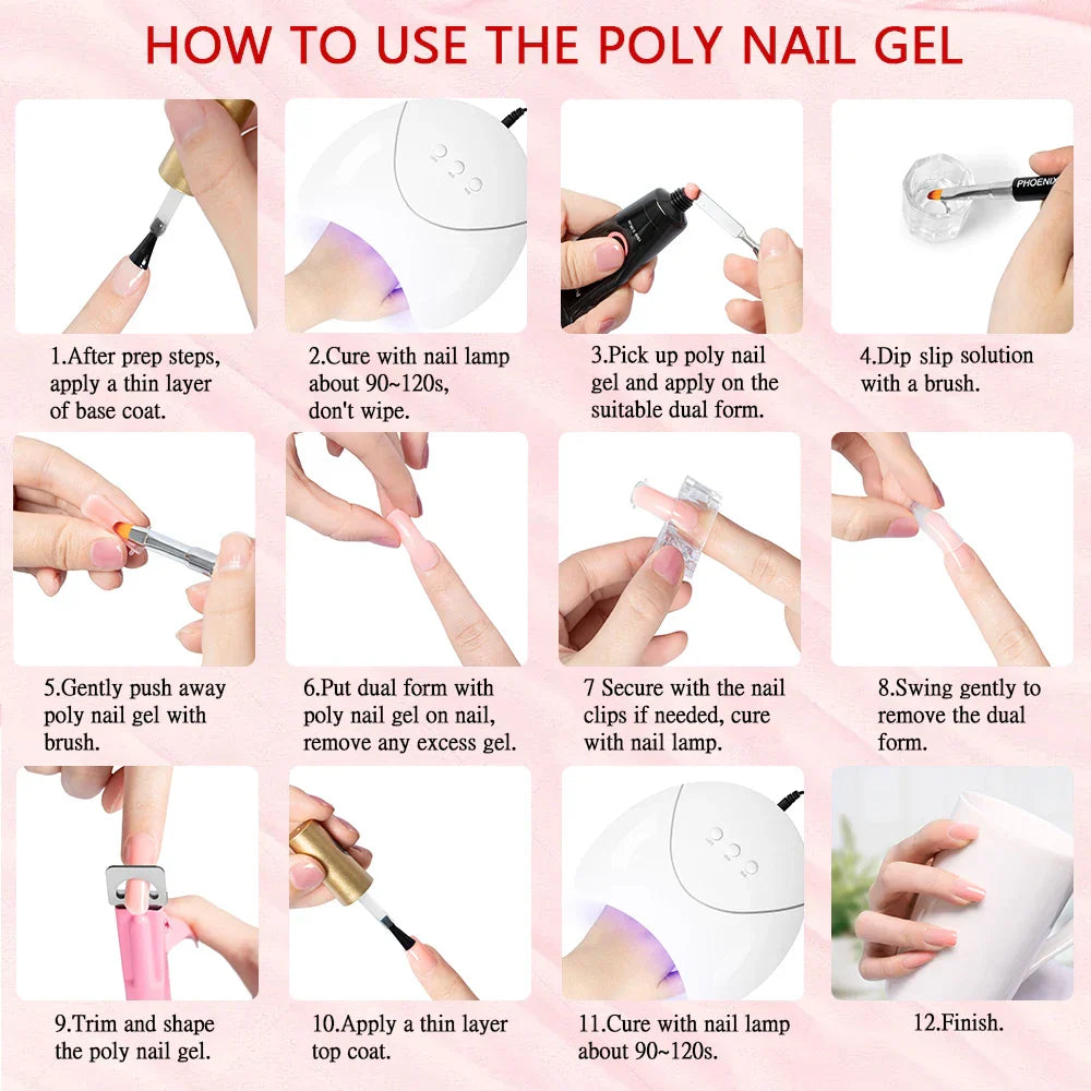 Poly Nail Gel Kit With W Nail Dryer