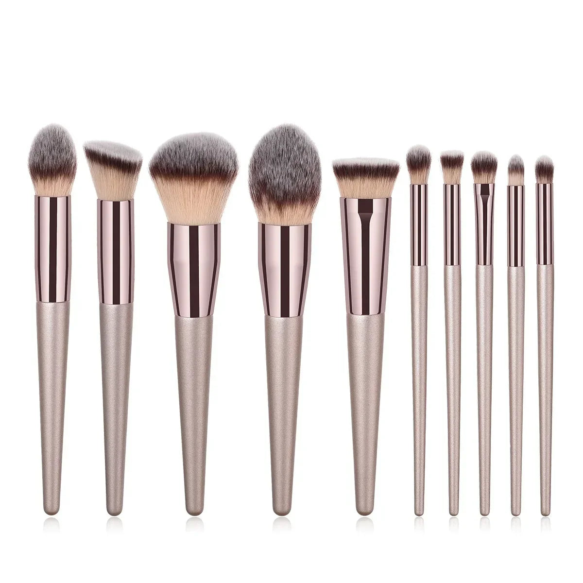 Champagne Makeup Brushes For Cosmetic Foundation