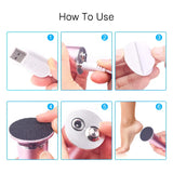 Usb Rechargeable Wireless Electric Foot File Cuticle Callus