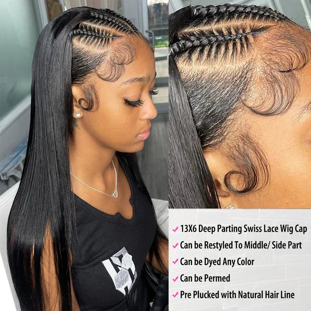 Bone Straight Human Hair Lace Frontal Wig