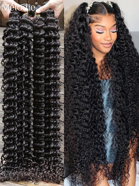 Melodie Loose Deep Wave Human Hair Bundles Curly