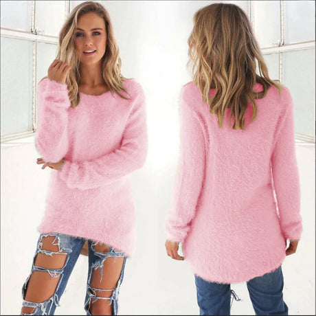 Women' Winter Fleece Fluffy Sweater Jumper Ladies Warm