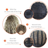 Synthetic Womens Wig Long Curly Hair Ash Blonde