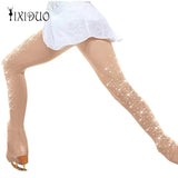 Rhinestone Figure Skating Pants Pantyhose Adult Children Gymnastics