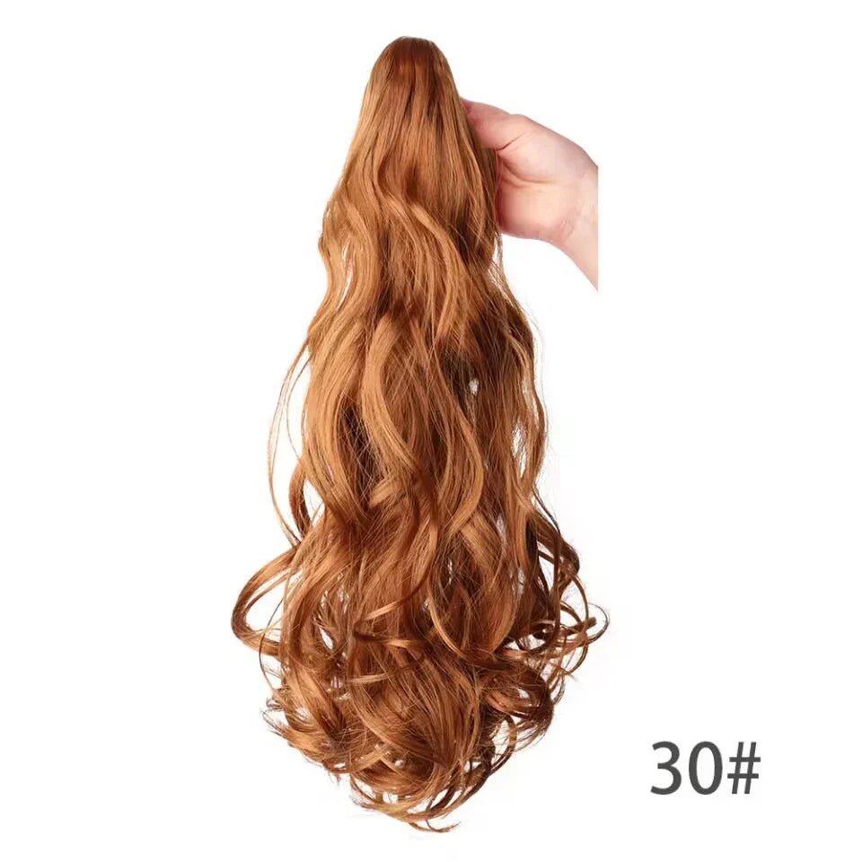 Ponytail Extension Wavy Curly Ponytail Hair Extension Synthetic