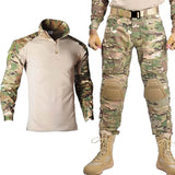 Men' Tactical Suit With Pads Combat Shirt/Pants Military