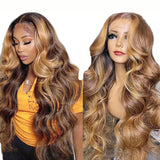 Ombre Lace Front Wig Human Hair Wigs For