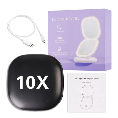 Mini Compact Led Makeup Mirror With Light X