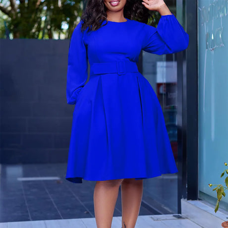Office Lady A-Line Dress African Long Dresses For