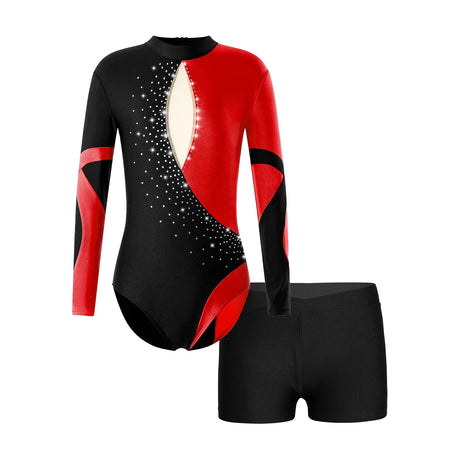 Kids Girls Ballet Gymnastic Leotard Skating Performance Costume