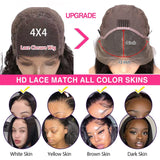 Honey Blonde Lace Front Wig Human Hair Burgundy